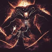 This derivative intends no infringement) You Shall Not Pass Spiderman Art Sketch Gandalf The White Balrog