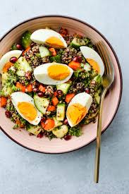 Easy Chopped Quinoa Salad With Eggs Walder Wellness Dietitian Recipe In 2020 Quinoa Salad Salad With Sweet Potato Healthy Egg Recipes