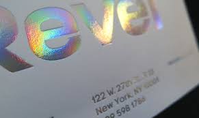 Silver Foil Rainbow Holograph Iridescent Printing Card New York City Holographic Print Foil Stamping Holographic Foil