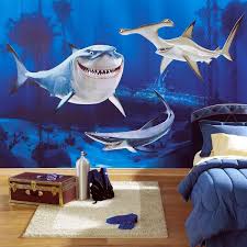 Fish Are Friends Shark Finding Nemo Wallpaper Mural Shark Mural Shark Bedroom Kids Room Murals