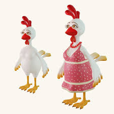 Stylized Cartoon Chicken 3d Model In 2020 Cartoon Chicken Cartoon 3d Model
