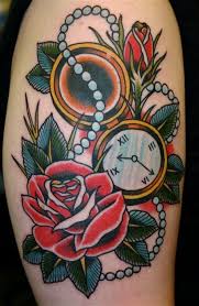 Rose Tattoos Tattoos Net Clock Tattoo Watch Tattoos Rose Tattoos