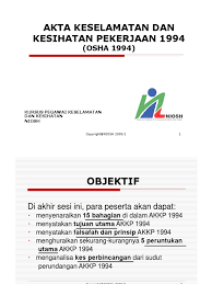 Keselamatan dan kesehatan kerja adalah suatu kondisi dalam pekerjaan yang sehat dan aman baik itu bagi pekerjaannya cara mengatasi adanya tindakan yang tegas apabila terjadi ketidakdisiplinan pegawai dalam bekerja. 2 Akta Keselamatan Dan Kesihatan Pekerjaan 1
