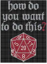 Dungeons & dragons cross stitch. Critical Role Cross Stitch A Gift For My Dm Designed By Rowena Knill Using Stitch Fiddle Geeky Cross Stitch Cross Stitch Designs Geeky Cross Stitch Patterns