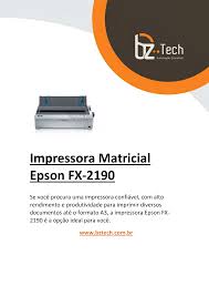 Pilote epson lq compatible avec windows 7 personnel. Folheto Epson Fx 2190 Manualzz