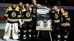 Share all sharing options for: Bruins Honor Patrice Bergeron With Ceremony For His 1 000th Game
