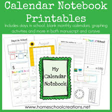 Free Printables To Help With Calendar And Number Skills In Early Elementary Calendar Notebook Includes Manuscrip Calendar Notebook Calendar Math Kids Calendar