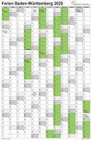 Mit einem klick die termine weiterer jahre und bundesländer. Ferien Baden Wurttemberg 2020 Ferienkalender Zum Ausdrucken