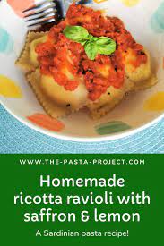 These Delicious Aromatic Ravioli Are Filled With Sheep Ricotta Saffron And Lemon Zest Compared To Many Ravioli Recipe In 2021 Ricotta Ravioli Ravioli Recipe Ravioli