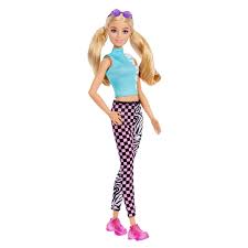 See more ideas about barbie coloring pages, barbie coloring, coloring pages. Barbie Fashionistas Doll 158 Long Blonde Pigtails Wearing Teal Sport Top Patterned Leggings Pink Sneakers Sunglasses Walmart Canada