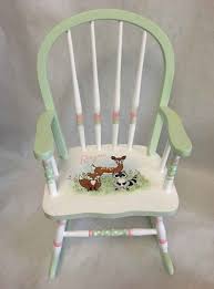 child s rocking chair hand painted furniture painted etsy painted rocking chairs kids rocking chair painting kids furniture