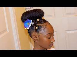 A simple yet elegant ponytail is one of the easiest hairstyles for little girls with short hair for a wedding! Easy Quick Kids Little Girls Natural Hairstyle For Easter Spring Wedding Ballet Youtube