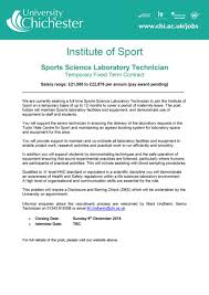 In this article, we'll list the best and most interesting exercise science jobs divided by levels of education. University Of Chichester On Twitter Vacancy We Are Looking For A Sports Science Laboratory Technician For Our Institute Of Sport Apply Now Https T Co Dhag2wspu3 Chiuni Jobs Https T Co Vbqaov6phk