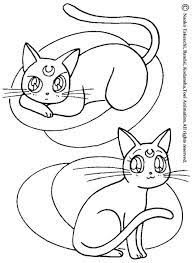 They are free and easy to print. If You Like This Cats Artemis And Diana Coloring Page Share It With Your Friends They Will Moon Coloring Pages Sailor Moon Coloring Pages Cat Coloring Page