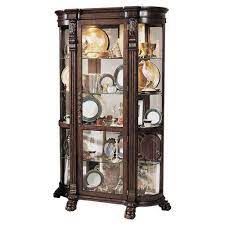 This one shines in your face but can easily be changed out. Found It At Wayfair Calderwood Curio Cabinet Curio Cabinet Furniture China Cabinet
