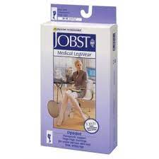 Jobst Opaque Open Toe Thigh High Compression Stockings 30 40 Mmhg With Dot Band Compression Stockings Thigh High Compression Stockings Support Stockings