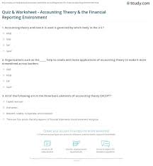 More international financial reporting standards (ifrs) Quiz Worksheet Accounting Theory The Financial Reporting Environment Study Com