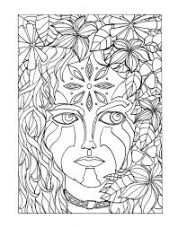 This geometrical deer seems to be in the middle of a forest full of flowers. Adult Coloring Pages Fine Art By Todd Holm