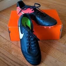 Nike | Shoes | New Nike Tiempo Legacy Ii Fg Soccer Cleats Black White  Orange Womens Size 65 | Poshmark