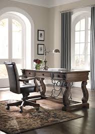 Alymere Traditional Home Office Desk By Signature Design By Ashley Www Turkfurniture Com Home Office Furniture Furniture Home Office Computer Desk