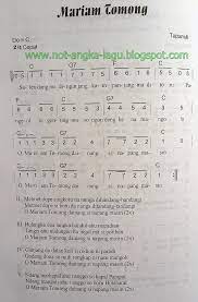 Not Angka Lagu Mariam Tomong Kumpulan Not Angka Lagu