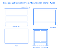 Hodedah kitchen island with spice rack, towel rack & drawer, white with beech top. Ikea Tornviken Kitchen Island Wide Dimensions Drawings Dimensions Com