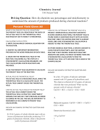 Add a percent or % symbol to report your. 05 06 Journal Chemistry Studocu