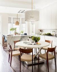Round Kitchen Table Marble Island White Cabinets Hudson Interior Designs Round Kitchen Table White Dining Table White Kitchen Table