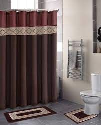 Bathroom decor sets *see offer details. Dynasty Burgundy Diamond 15 Piece Bathroom Accessory Set 2 Bath Mats Shower Curtain 12 Fabric Covered Rings Walmart Com Walmart Com