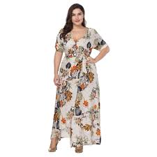 Nah, baju brokat warna putih. Dress Brokat Modern Big Size Gemuk 2018 Summer Maxi Dress Plus Size Women Clothing Floral Printed Shopee Indonesia