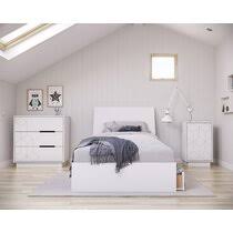 The pieces are made of solid rubberwood and painted white, and the shiny rounded pulls add a touch of modern minimalism. Modern White Bedroom Sets You Ll Love In 2021 Wayfair