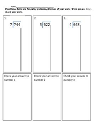 Partial Quotients Complete And Check Partial Quotients Math Division Fourth Grade Math