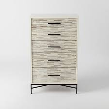 It is pleasing to know that big brands like west elm are also motivated toward sustainability. Wood Tiled 5 Drawer Dresser