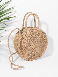 Round Straw Crossbody Bag Shein Straw Bags Straw Bag Purses And Bags