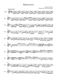 Klaviernoten lernen ist nicht schwer: Imagine Dragons Radioactive Violin Klarinette Noten Querflote Noten Gitarre Noten
