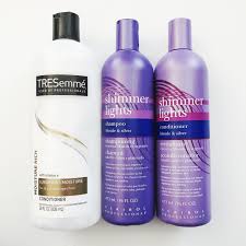 Shimmer lights before and after; The Best Purple Shampoo And Conditioner Hair Update