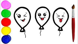 Lustige Luftballons Zeichnen Und Malen Fur Kinder Youtube