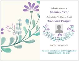 Funeral prayer cards are small cards measures 2.25 wide x 4.25 high and are typically distributed at a wake or visitation service. Funeral Prayer Card Templates For Ms Word Word Excel Templates