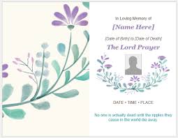 It's a good template to use if you would like to write a final special prayer for the deceased. Funeral Prayer Card Templates For Ms Word Word Excel Templates