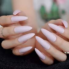 Stiletto nails with pink and zebra print 2. Extra Long Matte Press On Nails Marvel Light Purple Stiletto Artificial Nail Tips Frosted Pointed Nails Kit Custom Buy Online In China At China Desertcart Com Productid 191823481