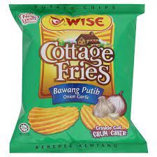 Looking for big flavor?we've got you covered.this savory, irresistible combo starts with our golden original . Wise Cottage Fries Onion Garlic Chips 65g Asiansnacks
