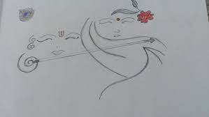 Easy Pencil Sketching Of Radha Krishna So Simple N Just Amazing Easy Drawings Pencil Sketch Easy Drawing Steps