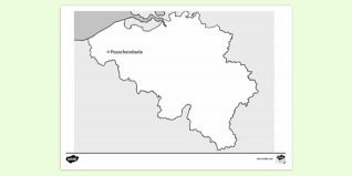 Interactive belgium map on googlemap. Passchendaele Belgium Map Colouring Sheet Colouring Sheets