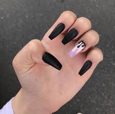 Black Acrylic Nails Coffin Ideas 70 Matte Black Coffin Nail Ideas Matte Black Nails Matte Nails Coffin Nails Gel Nails Coffin Nails Designs Matte Nails Design