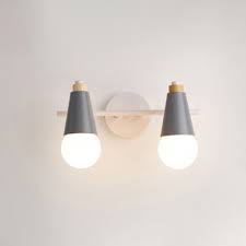 2 Lights Cone Wall Mount Light Minimalist Macaron Children Room Metal Lighting Fixture In Gray Green Susuohome Com