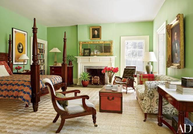 Inspiring Green Rooms from the AD Archives | Architectural Digest