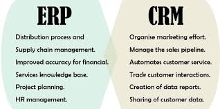 difference between erp and crm with comparison chart