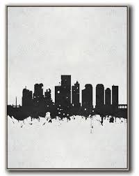 Black And White Skyline Canvas Vertical Minimal Art Mn403b Contemporary Art Canvas Modern Art Paintings Minimalist Canvas Art