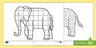 All coloring pages » cartoon » elmer the elephant » elmer and birds Elmer The Elephant Template Pack Patterns Colouring Sheets