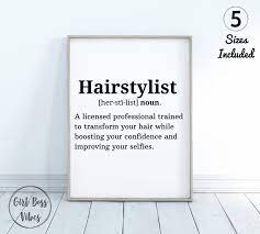 Hairstylist Definition Print Hair Salon Decor Etsy Hair Salon Decor Hair Salon Salon Decor